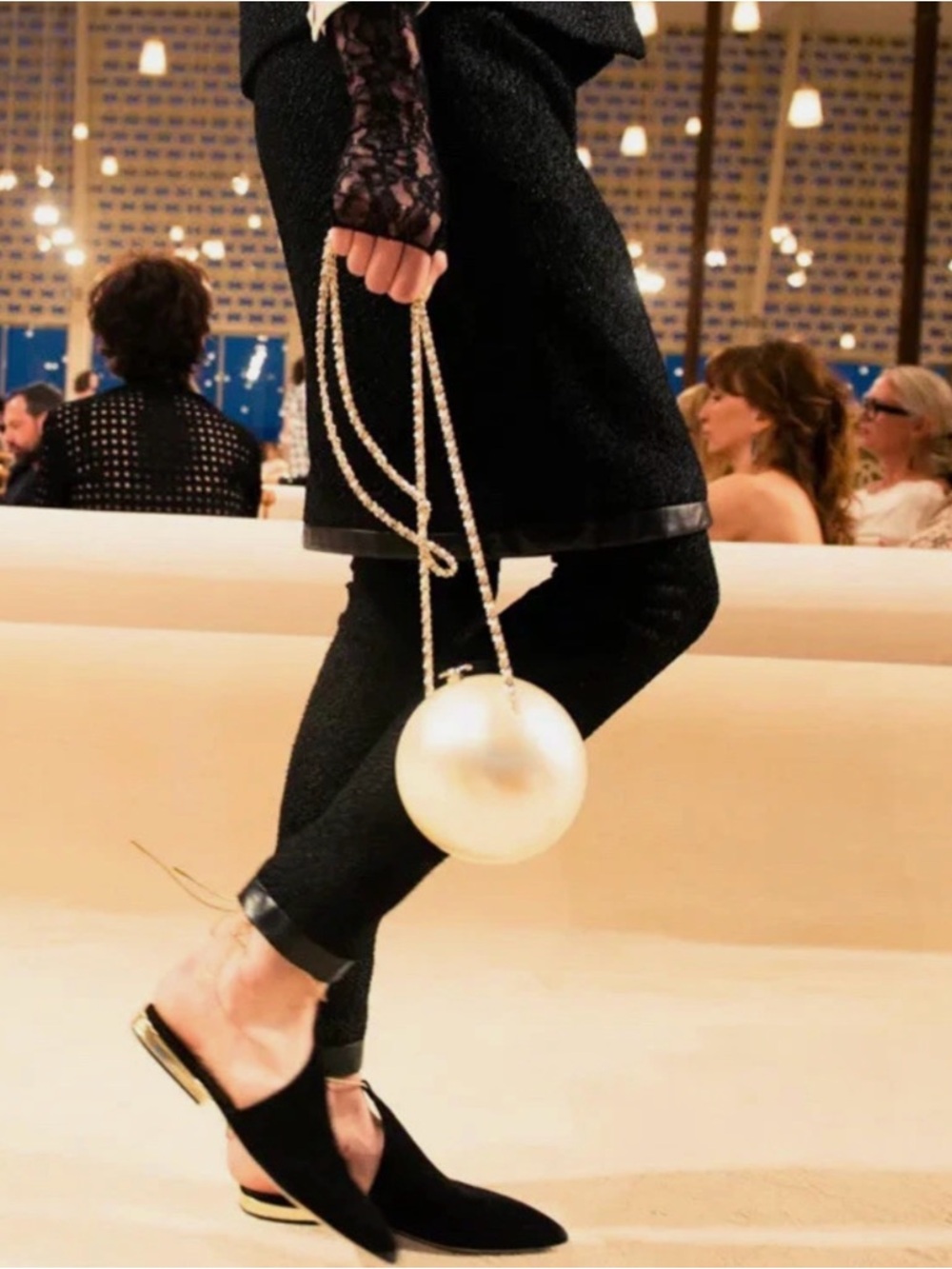 CHANEL 2015 CC Logo Dubai Cruise Mules/Flats (from Stassi Schroeder’s closet)